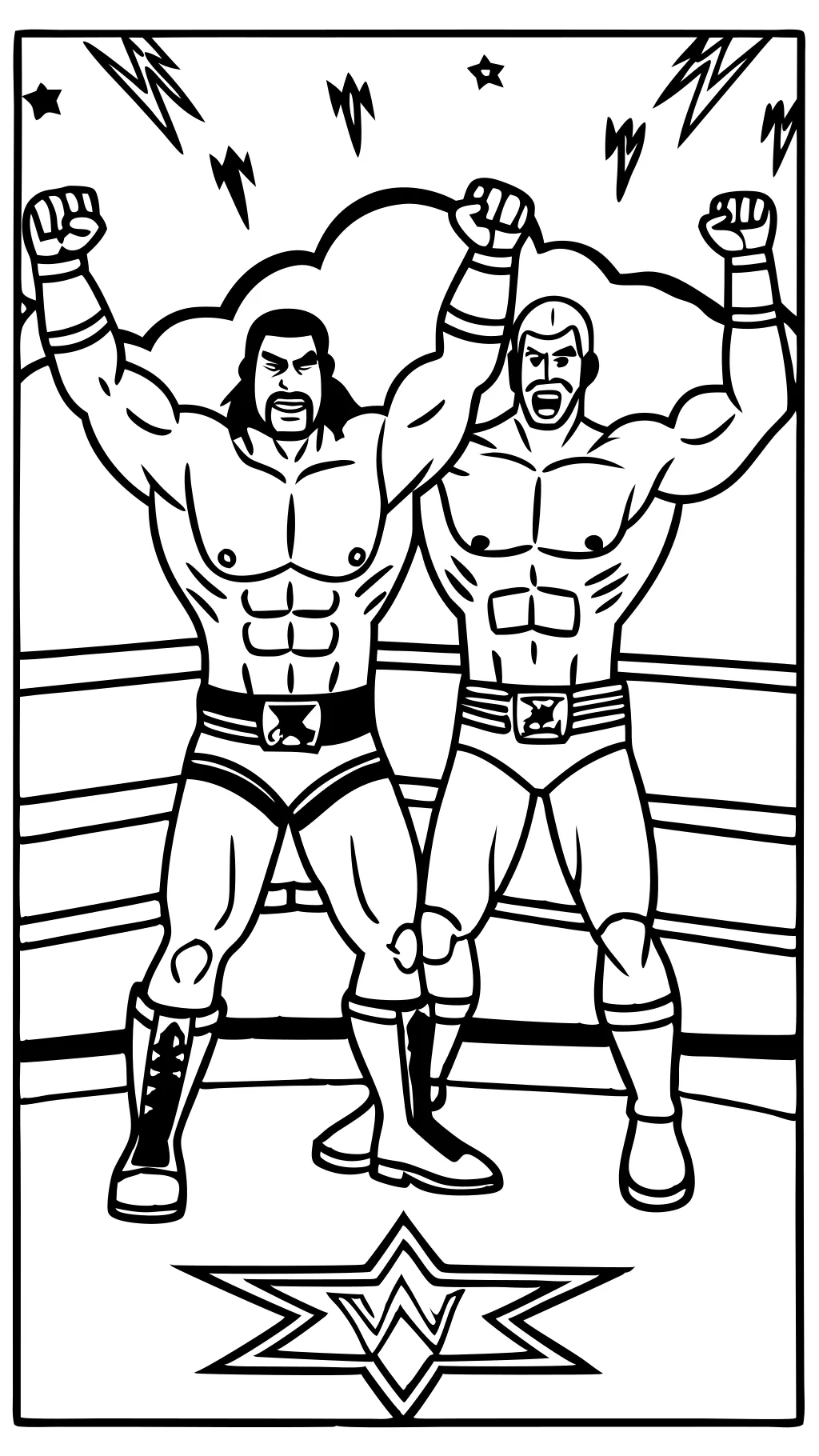 coloriages de lutte de la WWE